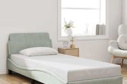 Bed Frame "Dover" Light Grey 90x190 cm Single Velvet