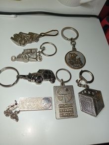 Collection Of All Metal Car Keyrings Mostly From Frence Garages/ Dealerships