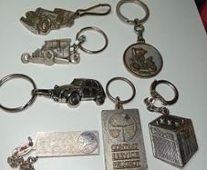 Collection Of All Metal Car Keyrings Mostly From Frence Garages/ Dealerships