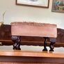Vintage Low Square Dusty Pink Footstool 1980s Chic with Tassel Border Image 9