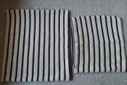 Two Burren Beige &amp; Black Stripped Cushions covers