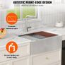 Farmhouse Kitchen Sink, 304 Stainless Steel Drop-In Sinks, Top Mount Single Bowl Basin with Ledge & Accessories, Image 2