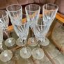 Vintage Italian Lead Free Crystal Champagne Flutes RCR x 5 Image 7