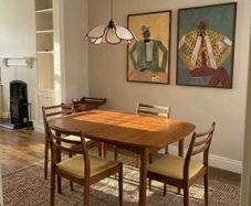 Mid Century G Plan Teak Extending Dining Table & 4 Matching Chairs