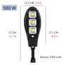 500 watts LED Solar Light Outdoor Solar Lamp Powered Sunlight Waterproof PIR Motion Sensor Street Light for Garden Shed Wall Garage Decoration Image 2