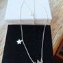 BNWT - MK Silver Double Star Necklace Image 4