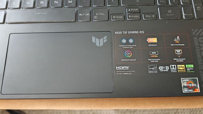 Asus TUF A15 gaming laptop