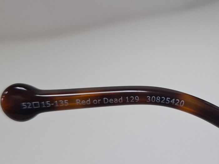 NEW, Red or Dead 129 Tortoiseshell Anti Glare Glasses Frames With Interchangeable Arms 52.15.135