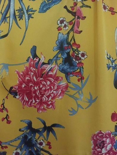 Mustard floral mini dress (free postage)
