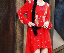 Designer Embroidered Longline Top