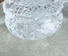 A gorgeous Waterford Crystal Prestige 8 inch footed bowl with acid mark and original sticker. In very good condition.