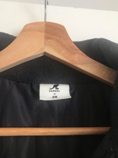 KANGOL Dark Grey Chunky Shacket Coat