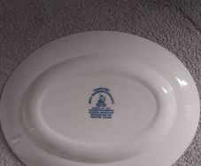 vintage collection of blue and white plates