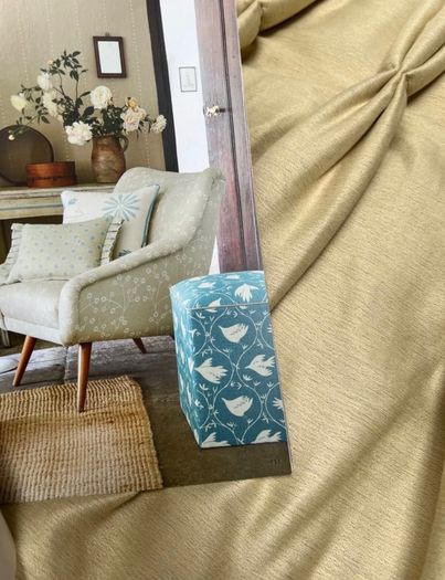Stunning Pair Very Heavy Thick Warm Interlined Blackout Curtains 90w x 108d