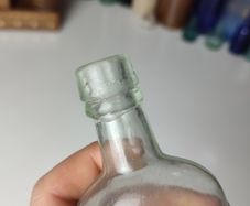 192 - Antique Applied Lip Sea Glass Decorative Collectible Bottle