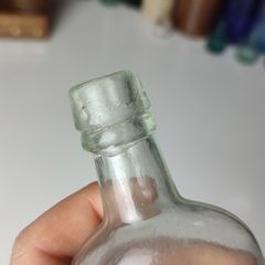 192 - Antique Applied Lip Sea Glass Decorative Collectible Bottle