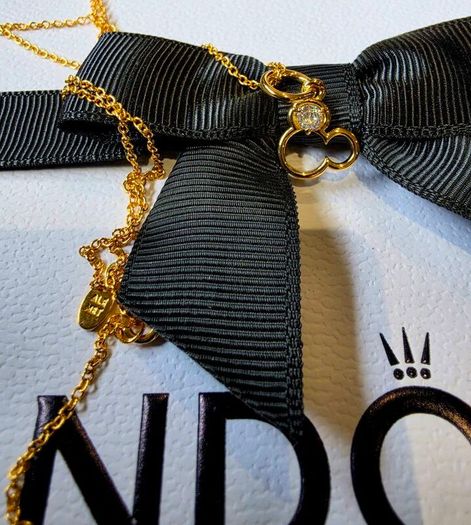 Pandora Disney Sparkling Mickey Gold P necklace Pendant New