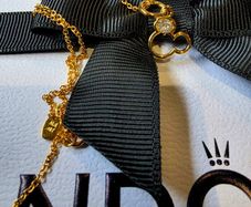Pandora Disney Sparkling Mickey Gold P necklace Pendant New