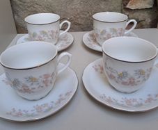 Vintage cups and saucers Chechoslovakia