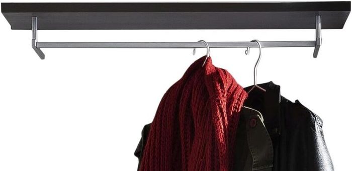 Hallway Coat Rack with Hanging Rail & Hooks