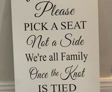 Wedding Ceremony Seating Sign