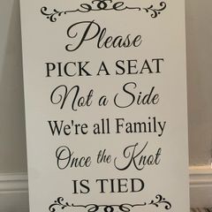 Wedding Ceremony Seating Sign