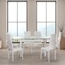 Extendable Glass Dining Table Set for 6 Image 2