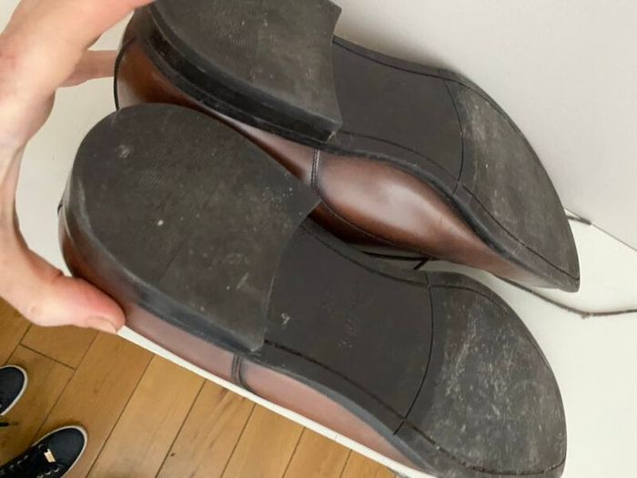 John White tan brown Moore leather shoes, Size 9, EU 43, dress shoe