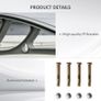 Door Canopy Awning Outdoor Window Rain Shelter Cover for Front/Back Door Porch Clear 100 x 75cm Image 5