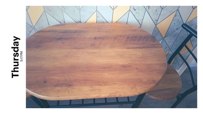 table and chairs