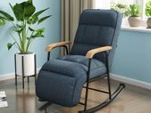 BRAND NEW Rocking Chair Home Bedroom Lounge Chairs Simple Modern Balcony Armchair Sofa Recliner Dark Blue
