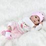 Realistic Reborn Dolls 22inch 55cm Lifelike Baby Dolls Soft Silicone Vinyl Weighted Cloth Body with Feeding Kit Reborn Dolls Girls Image 4