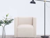 Cube Armchair Cream Fabric