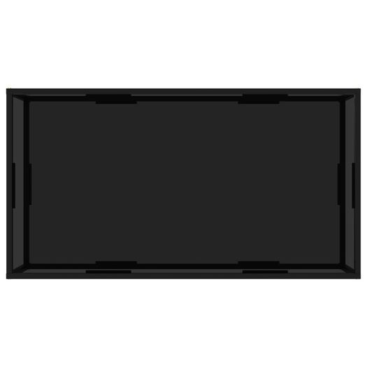 Tea Table Black 120x60x35 cm Tempered Glass