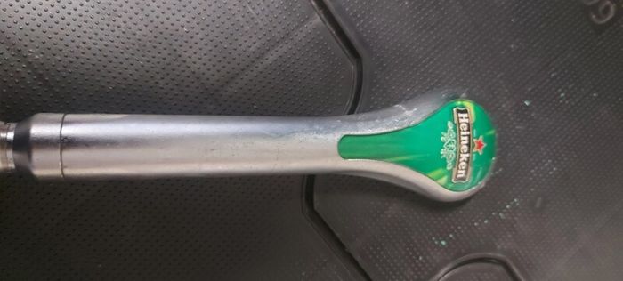 heineken long handle new old stock,,great advertising, see pictures for condition,good condition,,price includes post to anywhere in Ireland thank you,if buyer collects cheaper,its just handle,.used condition,few scratches marks see pictures, overall nice