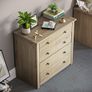 Panama 4 Drawer Chest Solid Pine Wood, Bedroom furniture, Waxed Oak Finish Image 5