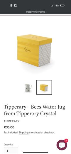 Tipperary Crystal Bees Water Jug