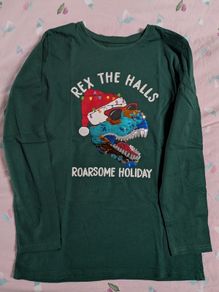 Dinosaur Christmas top size 10-11