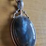 Beautiful Natural large labradorite pendant sterling silver with chain Image 4