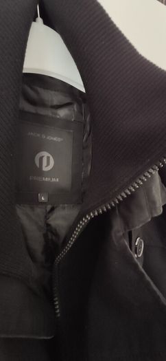 Jack & Jones Premium Collection Max Black Double Breasted Jacket Coat Size L