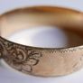 Antique Solid 1/20 9ct R.g. Rolled Gold Bangle With Safety Chain 50,4g Image 7