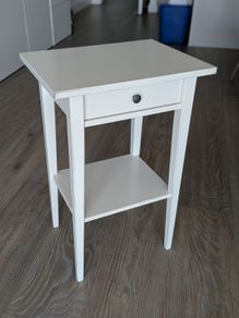 IKEA White Hermes Bedside Table