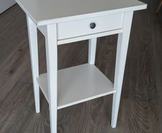 IKEA White Hermes Bedside Table
