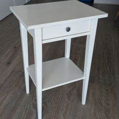 IKEA White Hermes Bedside Table