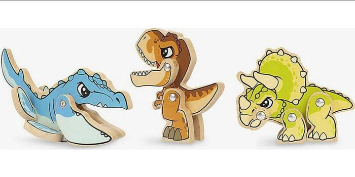 Jurassic World Wooden Dinosaurs 3 Pack