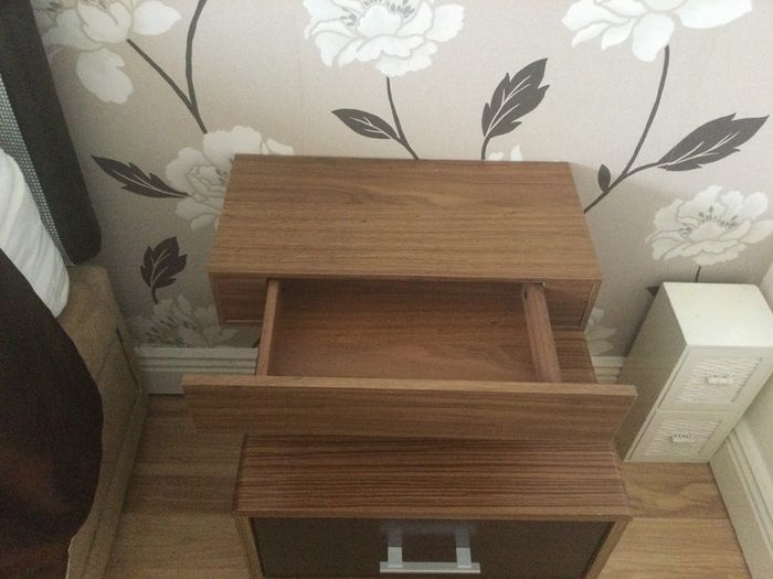 2 lockers and 2 floating shelf drawers