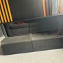 Black & glass 2 door cabinet Image 2