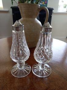 Waterford salt and pepper shakers