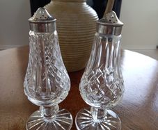 Waterford salt and pepper shakers