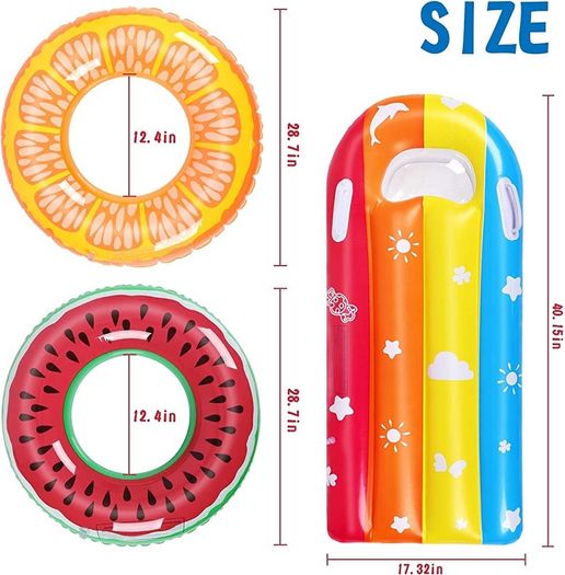 Swimming Rings for Kids Fruit Pool Float, Swim Tube Ring, Inflatable Pool Floats Swim Pool Party (FREE SHIPPING)